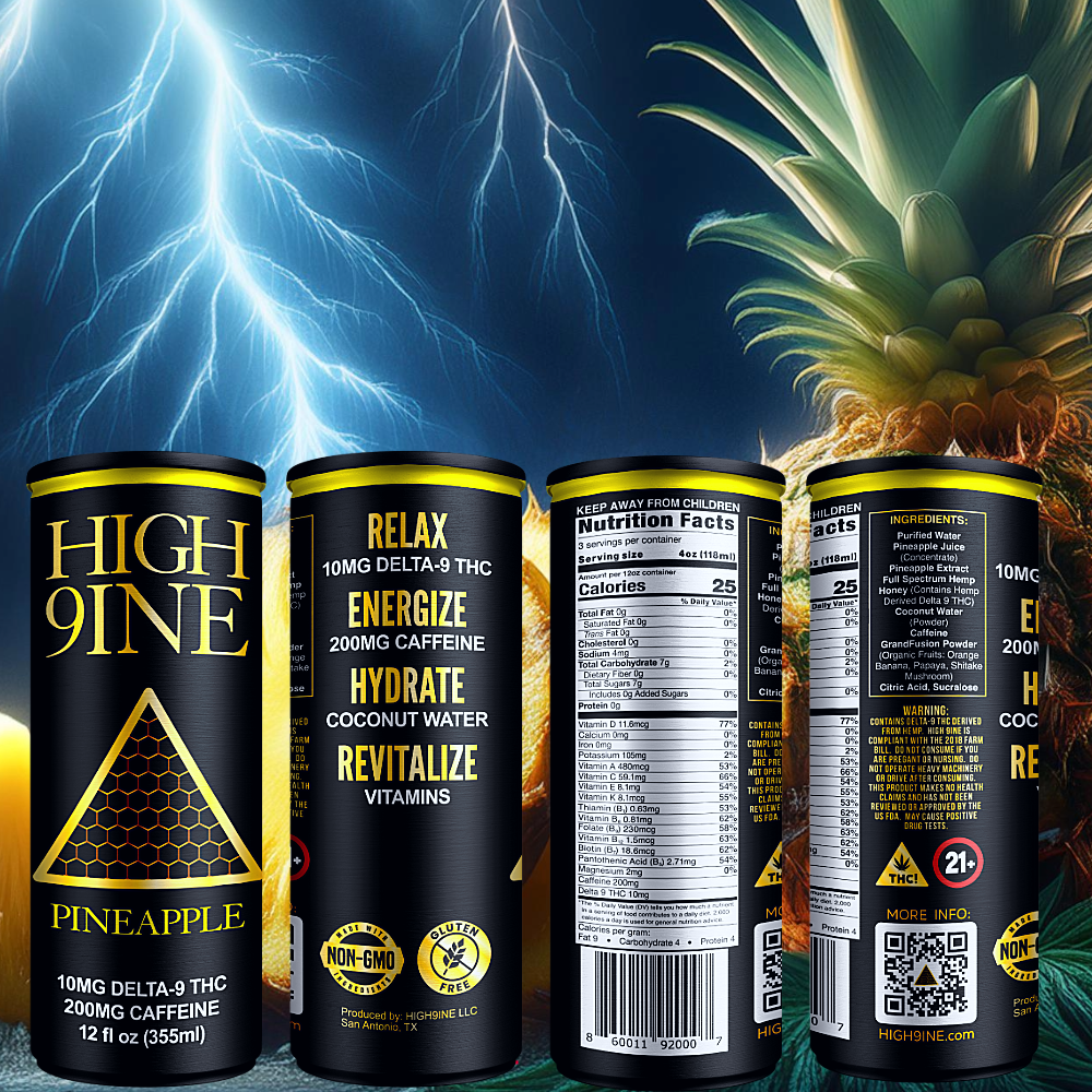 HIGH 9INE - Pineapple With Caffeine