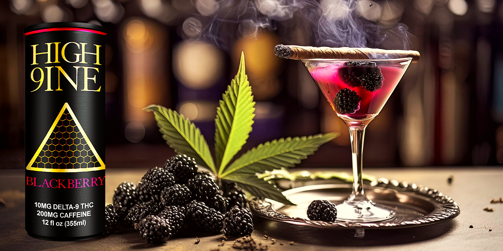 HIGH 9INE: Blackberry With Caffeine