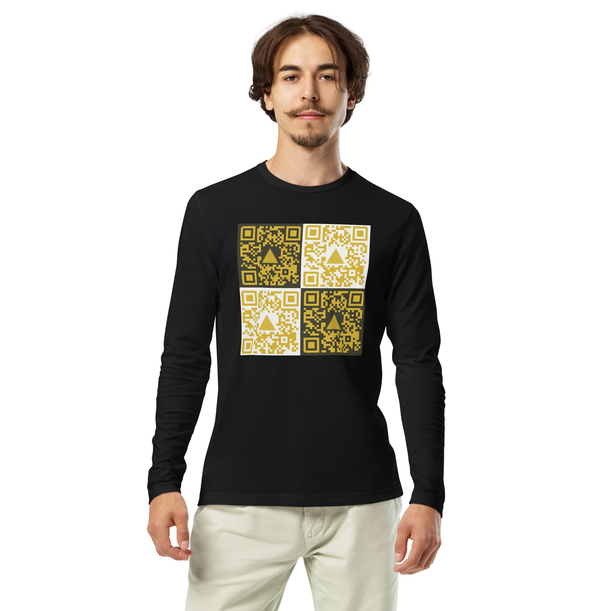 HIGH 9INE SOCIETY QR Long Sleeve Fitted Crew