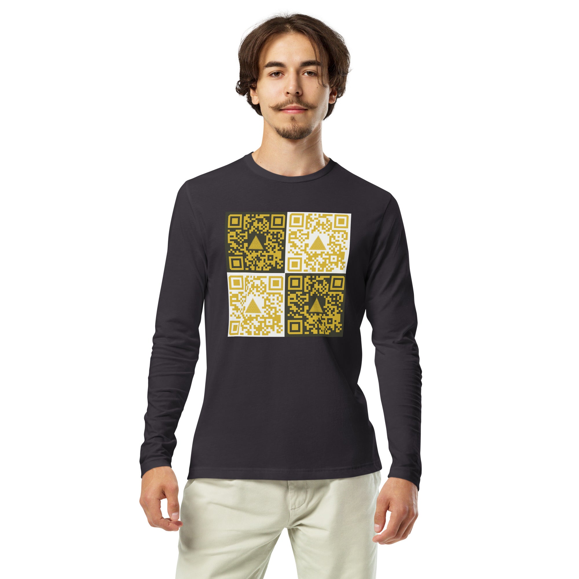 HIGH 9INE SOCIETY QR Long Sleeve Fitted Crew