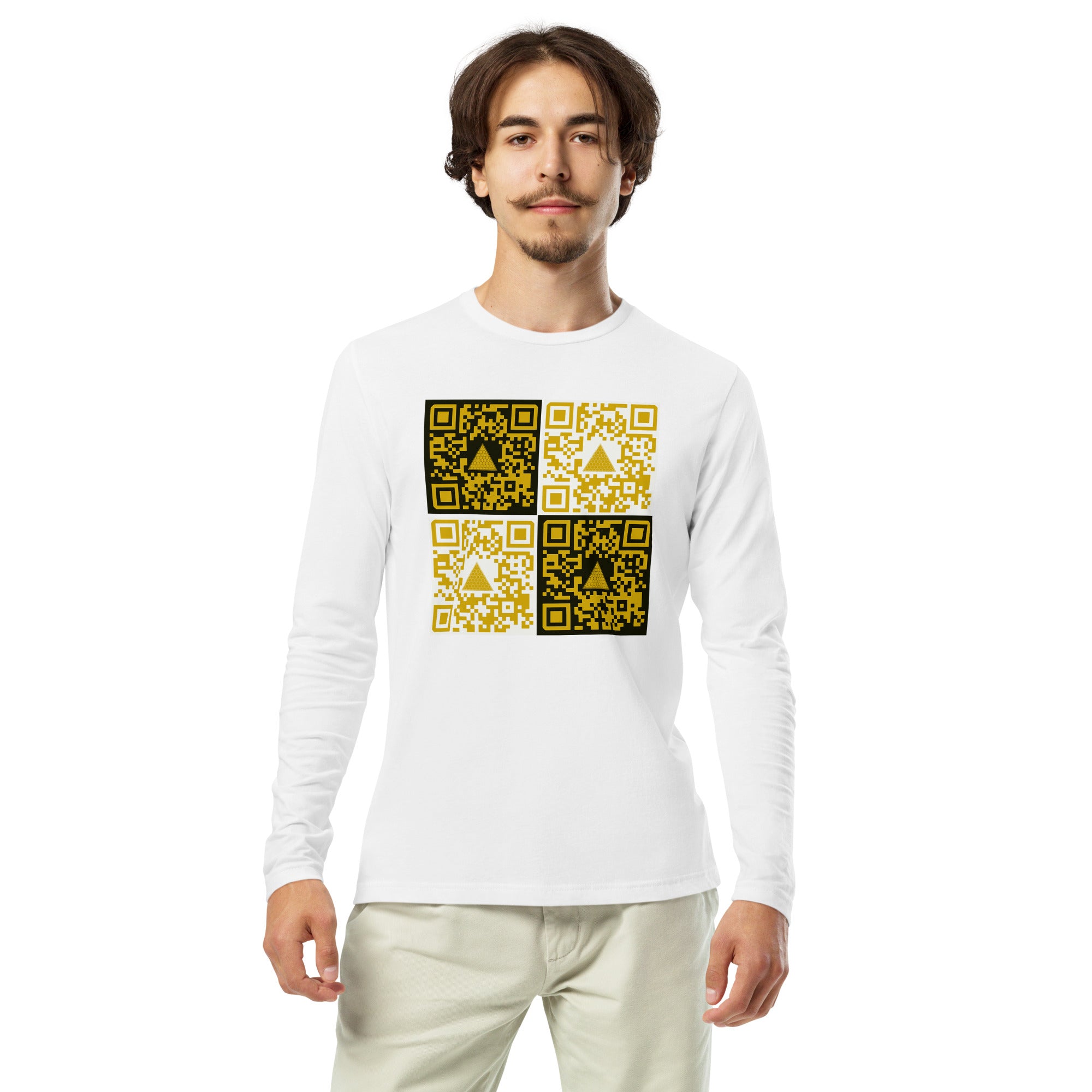 HIGH 9INE SOCIETY QR Long Sleeve Fitted Crew