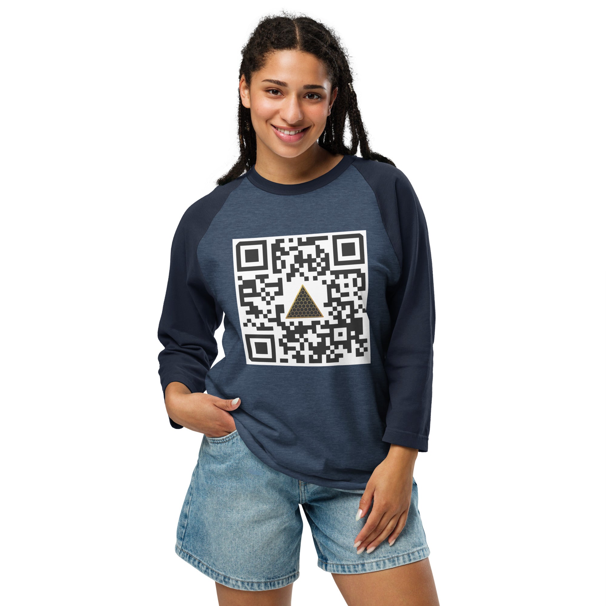 HIGH 9INE QR 3/4 sleeve raglan shirt