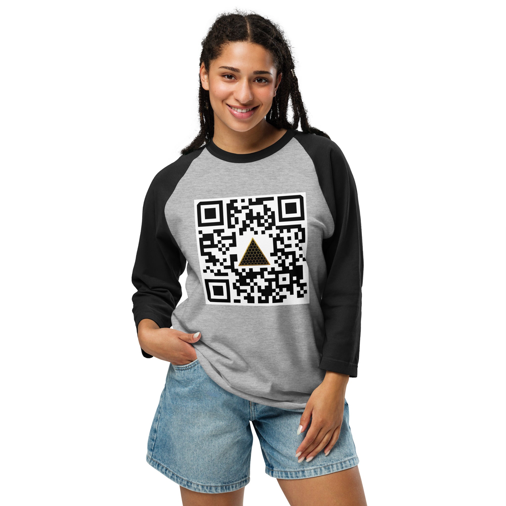 HIGH 9INE QR 3/4 sleeve raglan shirt