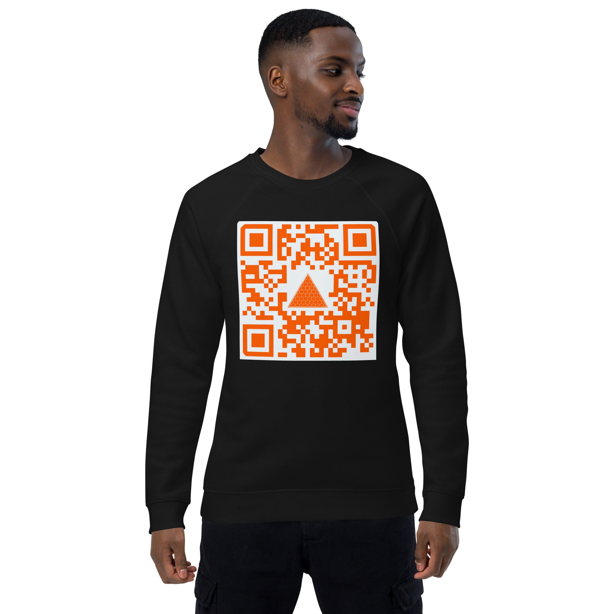 HIGH 9INE QR Unisex organic raglan sweatshirt