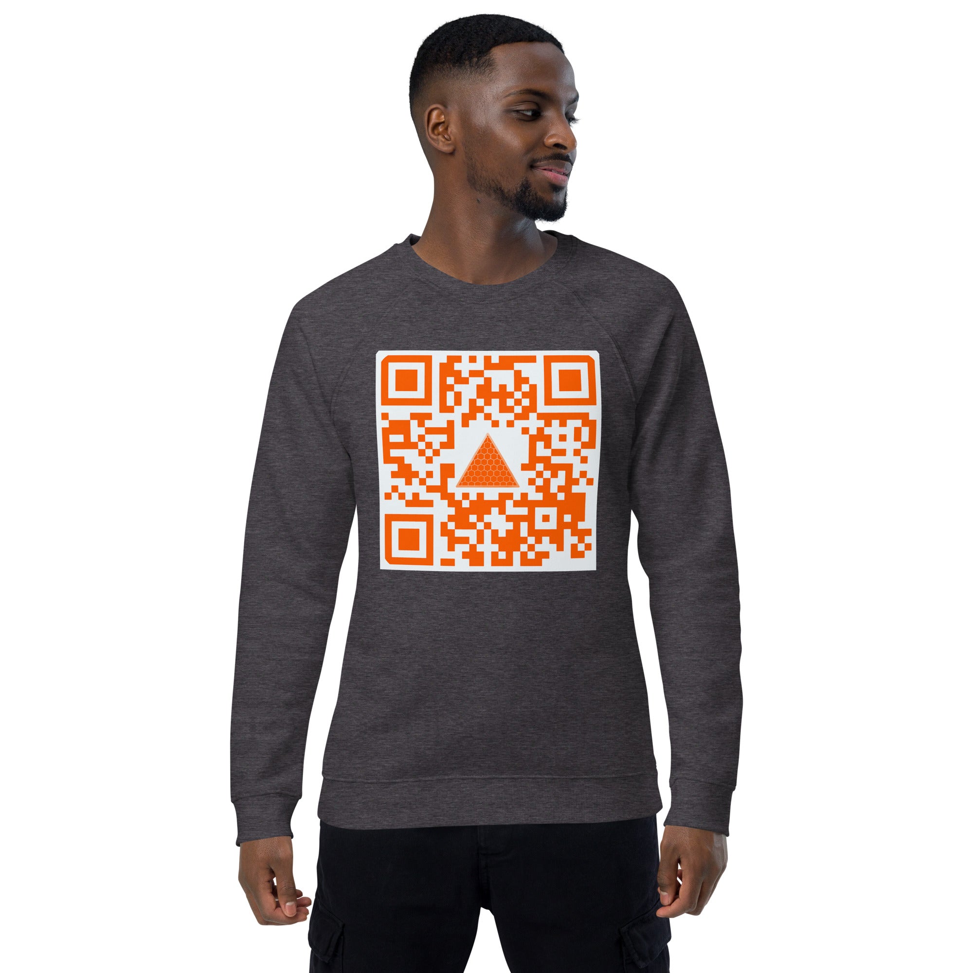 HIGH 9INE QR Unisex organic raglan sweatshirt