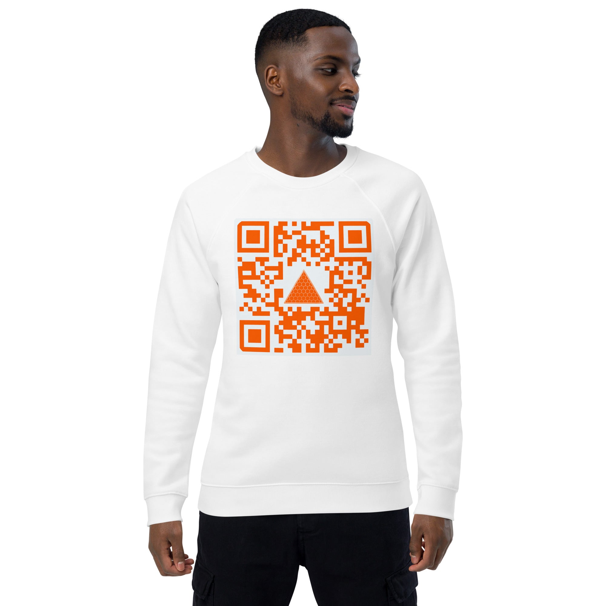 HIGH 9INE QR Unisex organic raglan sweatshirt